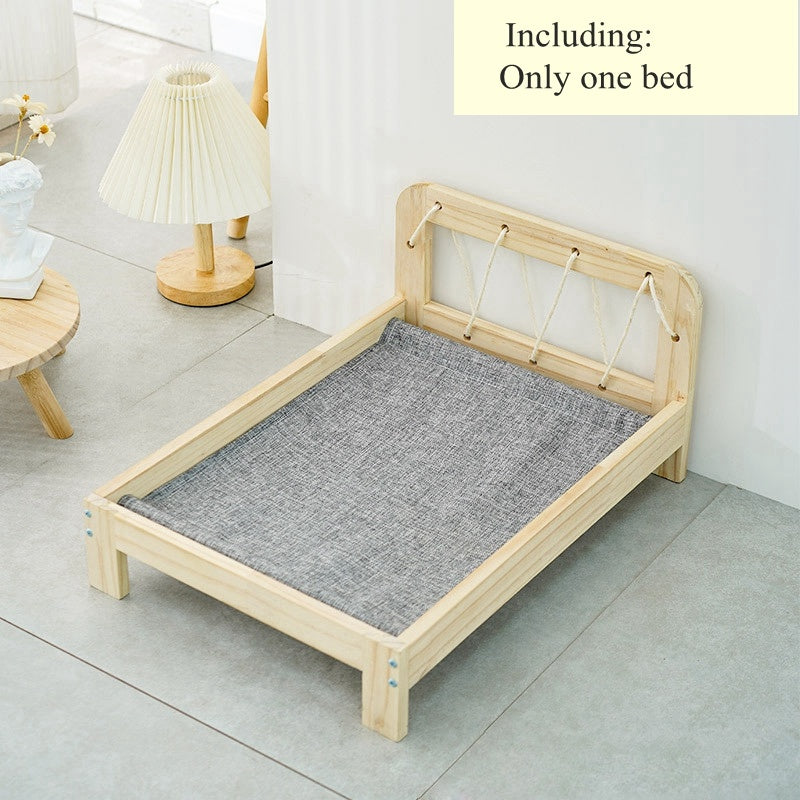 Solid Wood Cat Bed And Washable For All Seasons